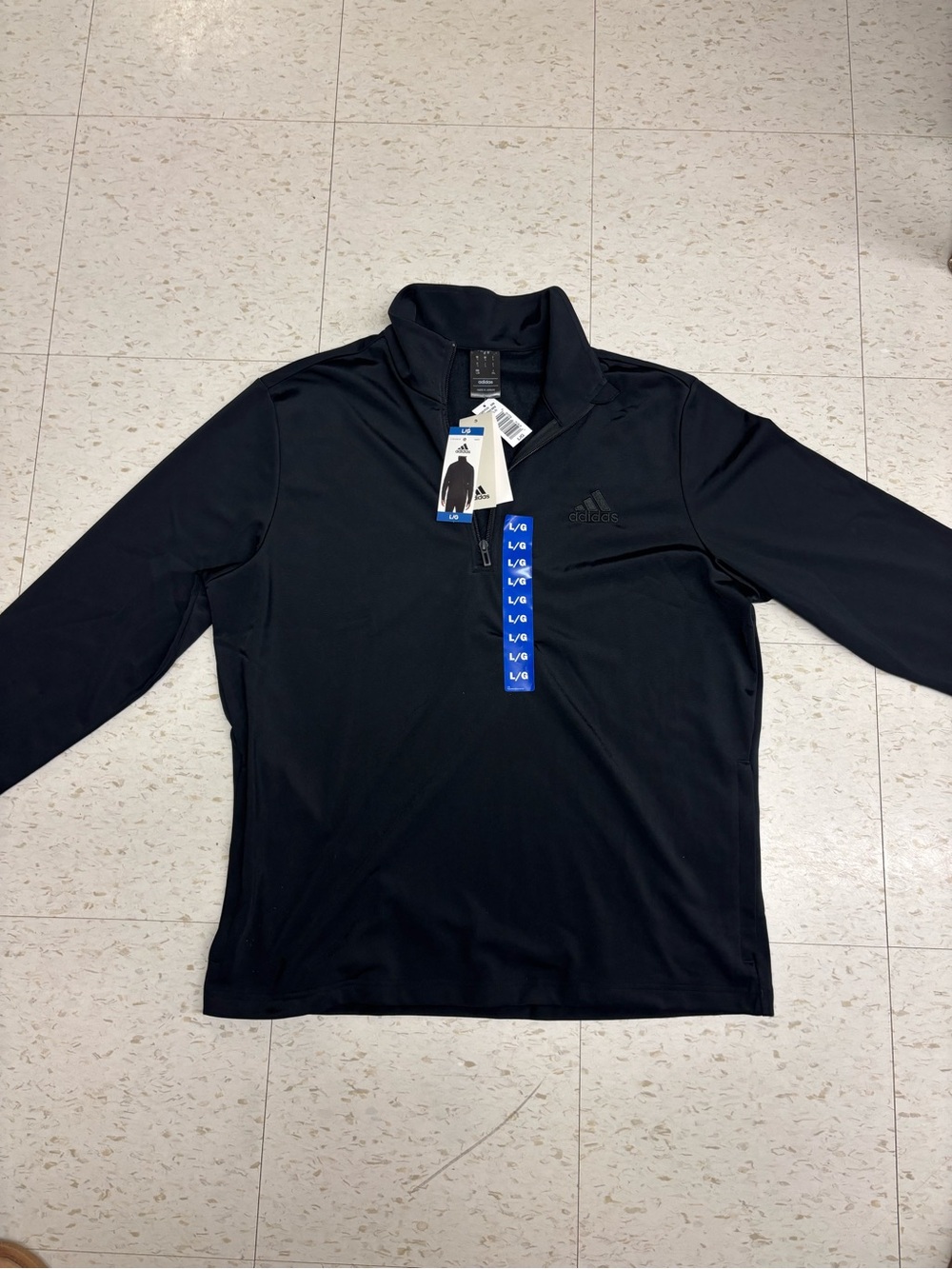 adidas Black Lightweight Quarter-Zip Training Pullover